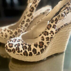 INC. International Concepts leopard print wedge espadrille